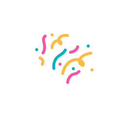 Hand drawn colorful confetti 