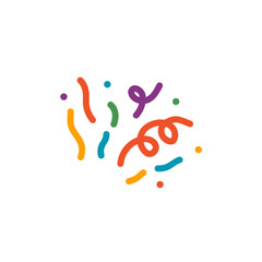 Hand drawn colorful confetti 