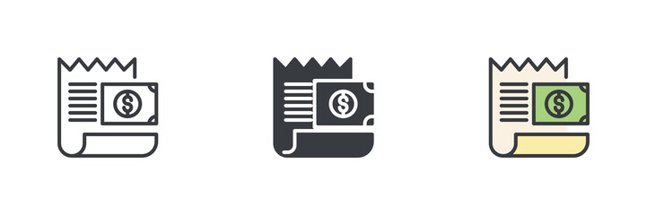 Cost of Purchase different style icon set