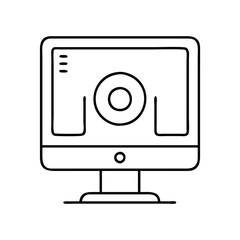 studiomonitor icon, studiomonitor line art - simple line art of studiomonitor, perfect for studiomonitor logos and icons