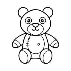stuffedanimal icon, stuffedanimal line art - simple line art of stuffedanimal, perfect for stuffedanimal logos and icons