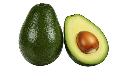 Isolated avocado fruit on white background
