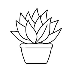 succulent icon, succulent line art - simple line art of succulent, perfect for succulent logos and icons