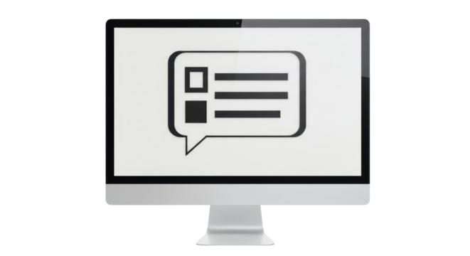 Isolated Computer Message Screen