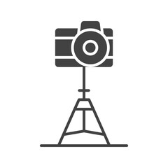 Obraz premium Camera on Stand icon vector image. Suitable for mobile apps, web apps and print media.