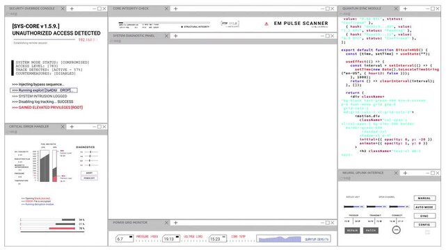 HUD plane center for your logo text video Technology display Diagnostics system Sci Fi data programming code. data text White background