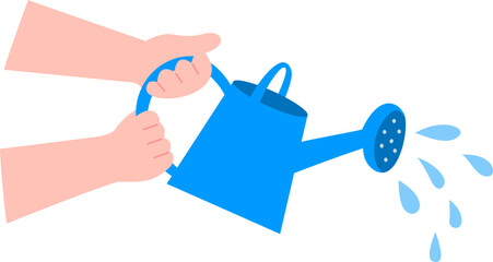 정원 가꾸기 물조리개 © stella