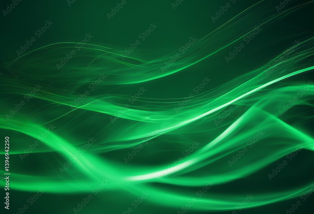 Poster abstract wave gradient movement moving background light speed glowing futuristic green neon vector h