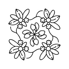 floral pattern icon, floral pattern vector illustration-simple illustration of floral pattern, perfect for floral pattern logos and icons