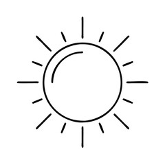 Obraz premium sun icon, sun line art - simple line art of sun, perfect for sun logos and icons