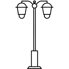 street lamp isolated on white