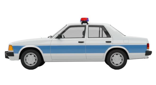 Isolated Police Car
