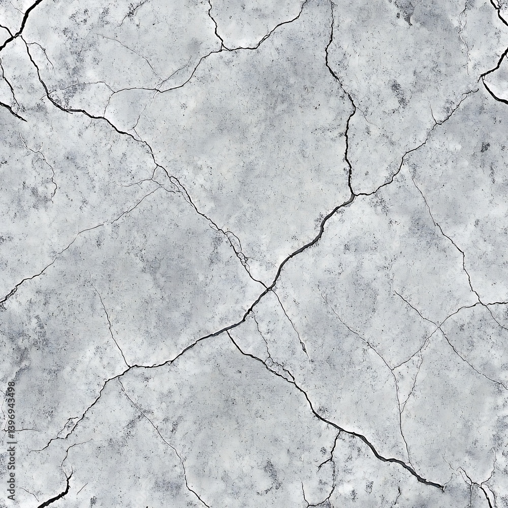 Poster Flat Concrete Texture with Natural Cracks and Subtle Gold Veins – High-Resolution Stone Surface Pattern for Backgrounds, Design Projects, and Architectural Use