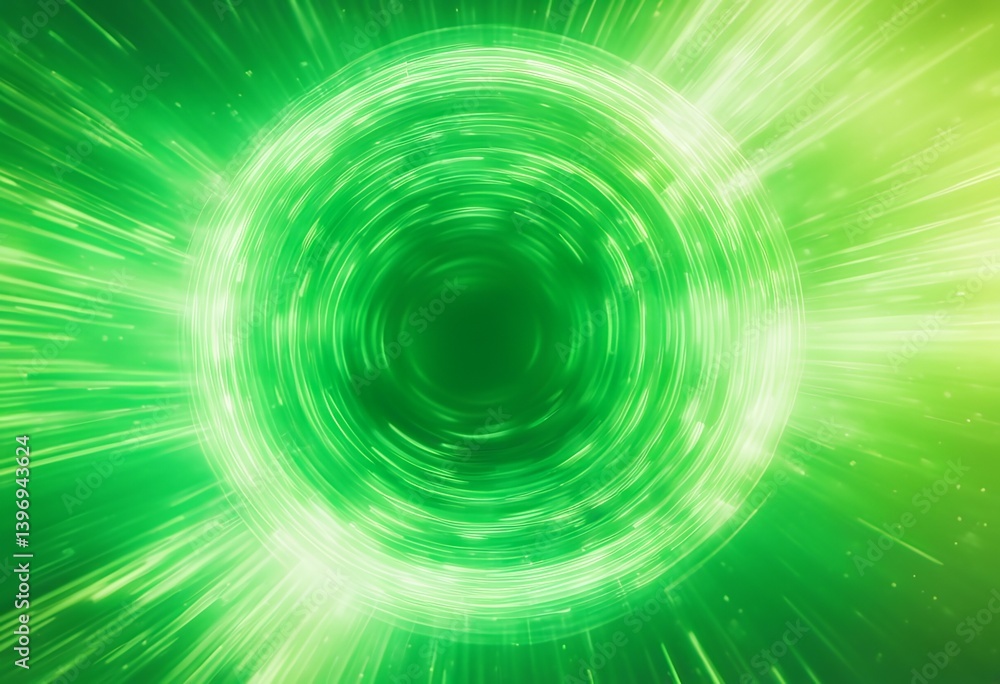 Poster motion light rays zooming speed fast background blur use image green sunburst radial colorful zoom s