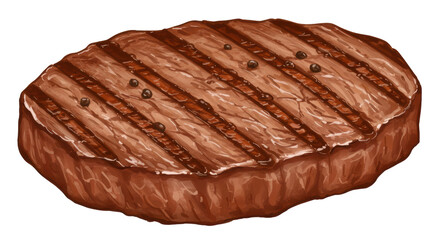 Isolated Grilled Steak