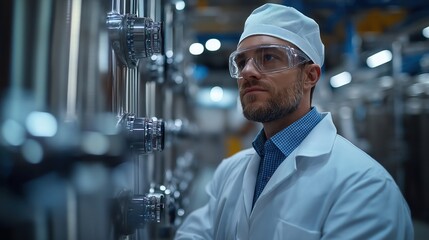 Scientists and technicians collaborating on pharmaceutical and medical research in a modern industrial laboratory facility
