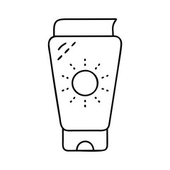 sunlotionbottle icon, sunlotionbottle line art - simple line art of sunlotionbottle, perfect for sunlotionbottle logos and icons