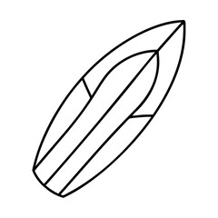 surfboard icon, surfboard line art - simple line art of surfboard, perfect for surfboard logos and icons
