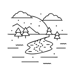 frozen lake icon, frozen lake vector illustration-simple illustration of frozen lake, perfect for frozen lake logos and icons