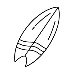 surfboard icon, surfboard line art - simple line art of surfboard, perfect for surfboard logos and icons