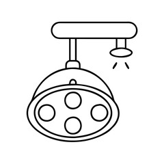 surgicallamp icon, surgicallamp line art - simple line art of surgicallamp, perfect for surgicallamp logos and icons