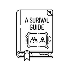 survivalguide icon, survivalguide line art - simple line art of survivalguide, perfect for survivalguide logos and icons