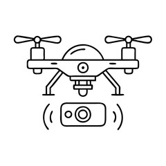 surveillancedrone icon, surveillancedrone line art - simple line art of surveillancedrone, perfect for surveillancedrone logos and icons
