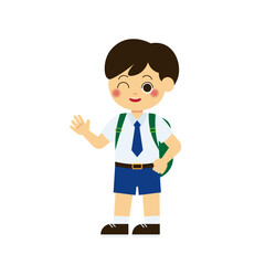 Classroom School Activity 1 Boy with Backpack