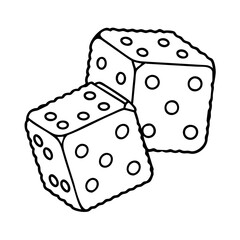 fuzzy dice icon, fuzzy dice vector illustration-simple illustration of fuzzy dice, perfect for fuzzy dice logos and icons