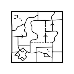 game map icon, game map vector illustration-simple illustration of game map, perfect for game map logos and icons