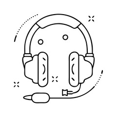 gamer headphones icon, gamer headphones vector illustration-simple illustration of gamer headphones, perfect for gamer headphones logos and icons