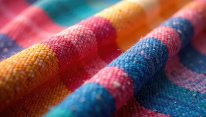 Striped fabric swatch close-up showing texture and weave , simple, woven