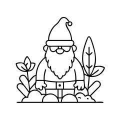 garden gnome icon, garden gnome vector illustration-simple illustration of garden gnome, perfect for garden gnome logos and icons