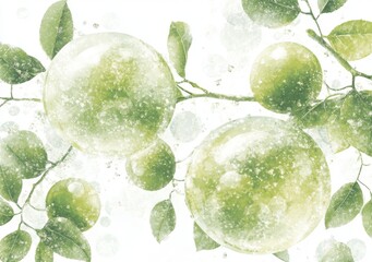 Watercolor design elements in mint, teal, and aqua, featuring hand-drawn abstract shapes, splashes, and splatters on a white background