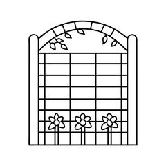 garden trellis icon, garden trellis vector illustration-simple illustration of garden trellis, perfect for garden trellis logos and icons