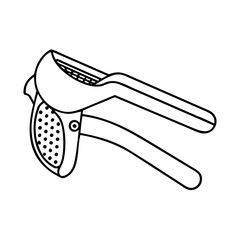 garlic press icon, garlic press vector illustration-simple illustration of garlic press, perfect for garlic press logos and icons