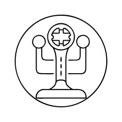 Fototapeta premium gear shift knob icon, gear shift knob vector illustration-simple illustration of gear shift knob, perfect for gear shift knob logos and icons