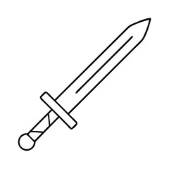 sword icon, sword line art - simple line art of sword, perfect for sword logos and icons