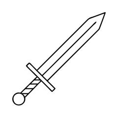 sword icon, sword line art - simple line art of sword, perfect for sword logos and icons