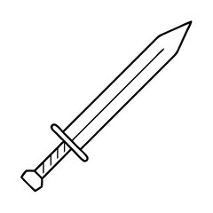 sword icon, sword line art - simple line art of sword, perfect for sword logos and icons