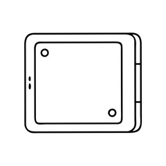 tablet icon, tablet line art - simple line art of tablet, perfect for tablet logos and icons