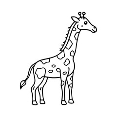 giraffe icon, giraffe vector illustration-simple illustration of giraffe, perfect for giraffe logos and icons