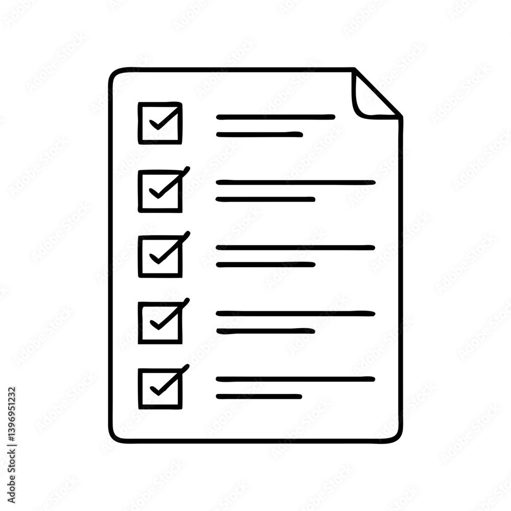 Poster tasklist icon, tasklist line art - simple line art of tasklist, perfect for tasklist logos and icons