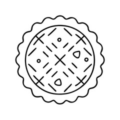 tart icon, tart line art - simple line art of tart, perfect for tart logos and icons