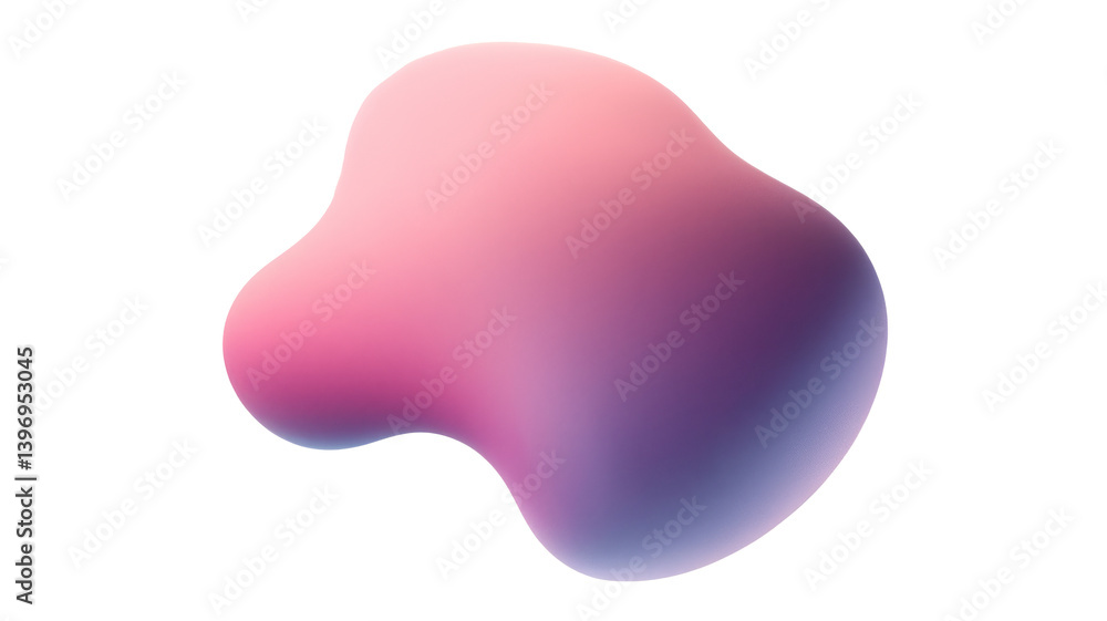 Poster abstract gradient blob isolated on white background