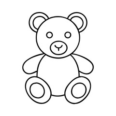teddybear icon, teddybear line art - simple line art of teddybear, perfect for teddybear logos and icons