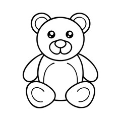 teddybear icon, teddybear line art - simple line art of teddybear, perfect for teddybear logos and icons