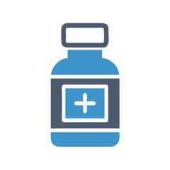 Obraz premium Medical Drug Bottle Icon Vector Design