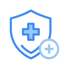 Obraz premium Medical Insurance Shield Icon Vector Design