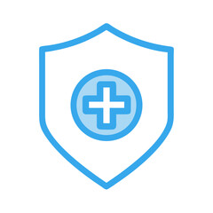 Fototapeta premium Medical Insurance Shield Icon Vector Design